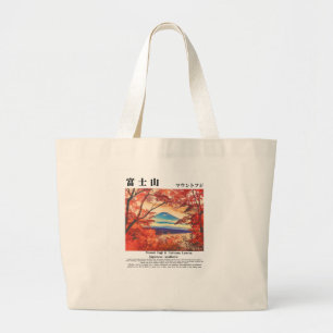 Visit Japan – Mount Fuji & Autumn Leaves Large Tote Bag