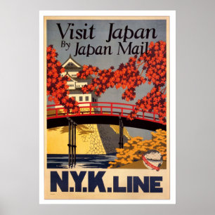 Visit Japan Retro Poster