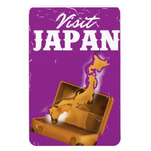 Visit Japan vintage travel poster Magnet