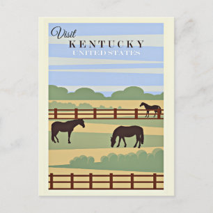 Visit Kentucky travel poster, Postcard