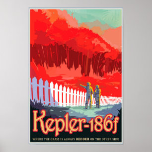 VISIT KEPLER-186f NASA JPL Visions Of The Future Poster