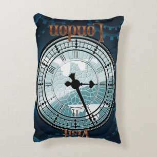 Visit London Victorian travel poster Decorative Cushion