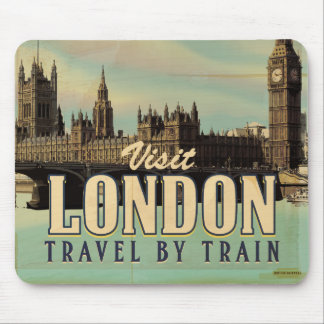 Visit London vintage poster Mouse Pad