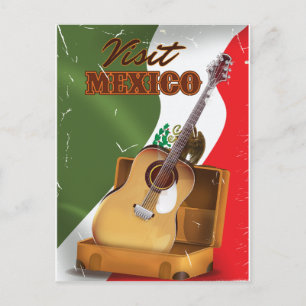 Visit Mexico vintage travel poster Postcard