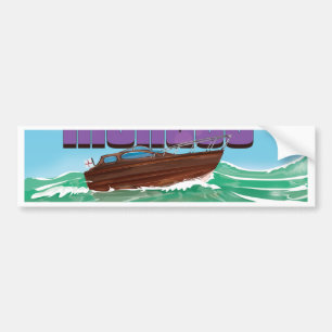 Visit Monaco Travel Poster Bumper Sticker