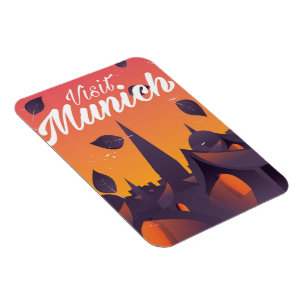 Visit Munich Germany travel poster Magnet