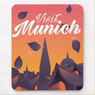 Visit Munich Germany travel poster Mouse Pad