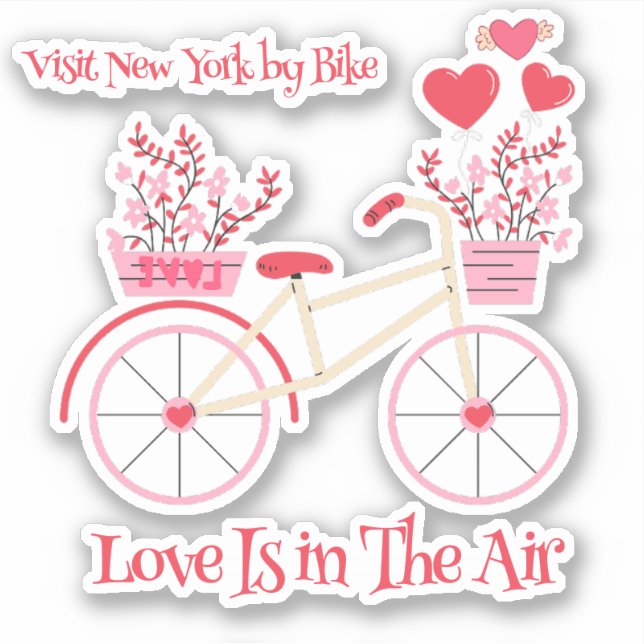 Visit New York by Bicycle Love Is In The Air  (Front)
