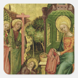 Visit of the Angel, from the right wing Square Sticker