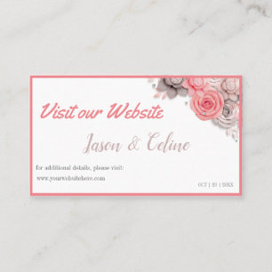 Visit our Website Wedding Card