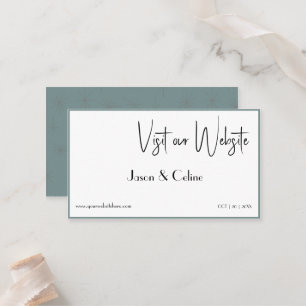Visit our Website Wedding Card