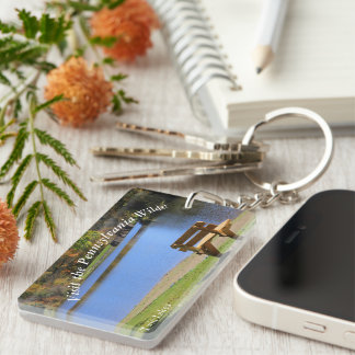 Visit PA Wilds Picturesque Souvenir Twin Lakes ANF Key Ring
