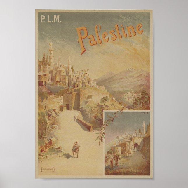 Visit Palestine Vintage Poster (Front)