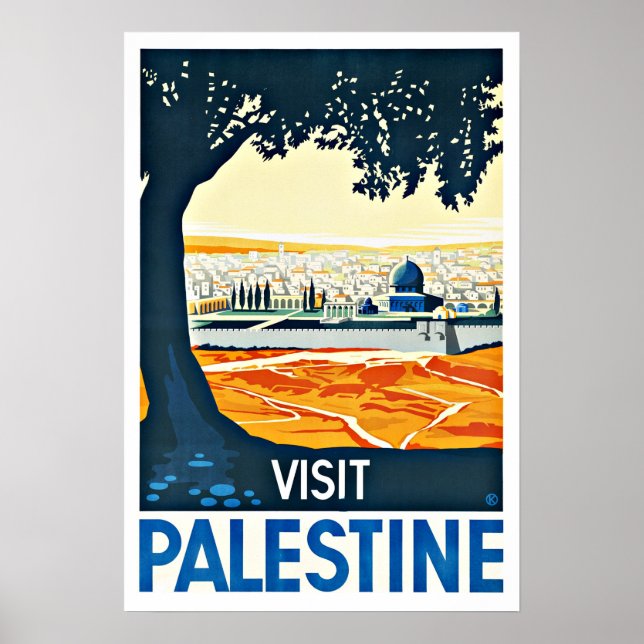 Visit Palestine Vintage Travel Poster (Front)