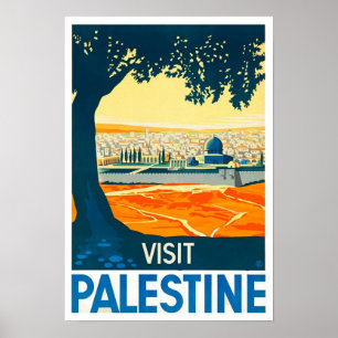 Visit Palestine Vintage Travel Poster