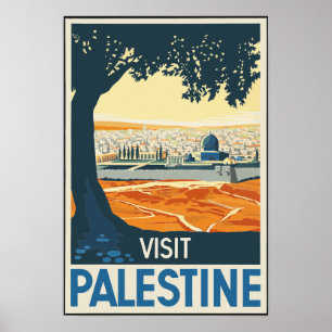 Visit Palestine Vintage Travel Poster