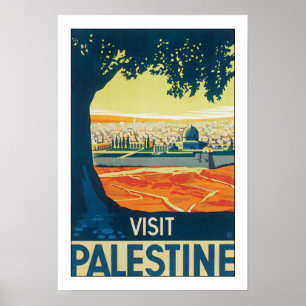 Visit Palestine w/white border Poster