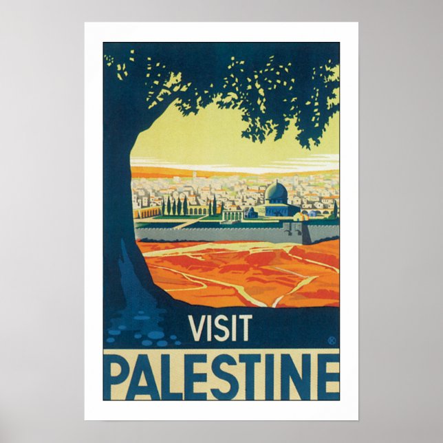 Visit Palestine w/white border Poster (Front)