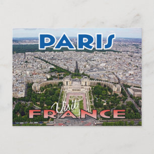 Visit... Paris, France - postcard