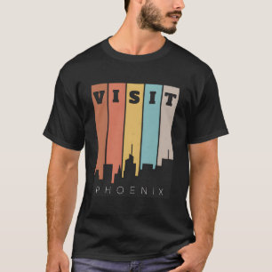 Visit Phoenix The Valley Of The Sun Skyline Retro  T-Shirt