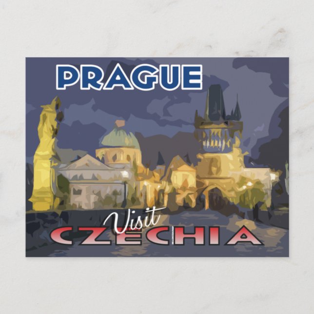 Visit... Prague, Czechia Postcard (Front)