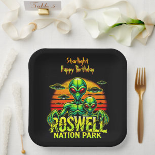 Visit Roswell’s Alien Encounter Spot! Paper Plate