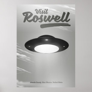 Visit Roswell UFO vintage poster
