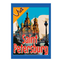 Visit Saint Petersburg Vintage Poster Remastered