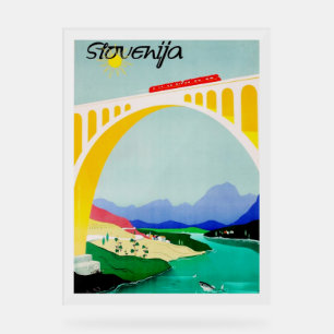 Visit Slovenia Green, Boutique, Diverse Acrylic Sign