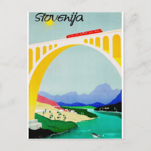 Visit Slovenia Green, Boutique, Diverse Postcard