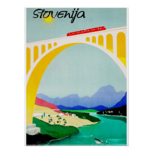 Visit Slovenia Green, Boutique, Diverse Poster