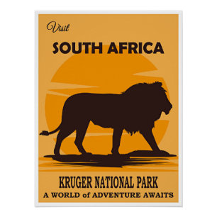 Visit South Africa, Kruger National Park, Poster