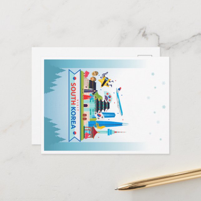 Visit South Korea Postcard (Front/Back In Situ)