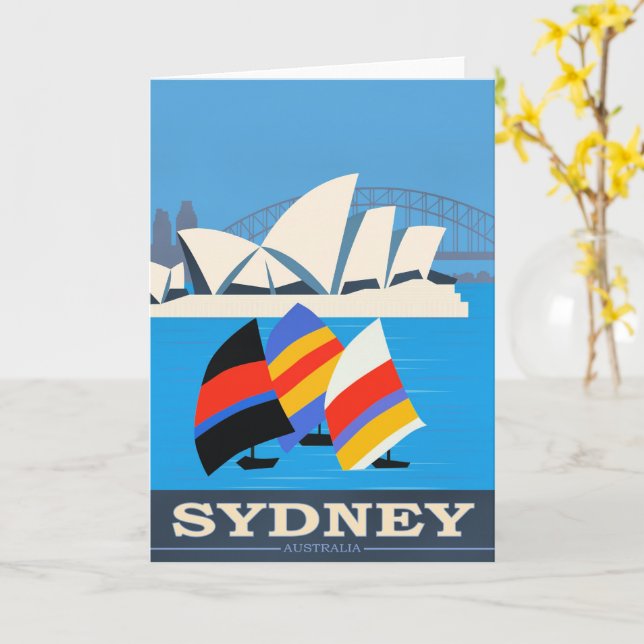 Visit Sydney, Australia Card (Yellow Flower)