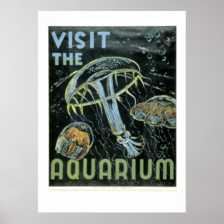 Visit the Aquarium - WPA Poster -
