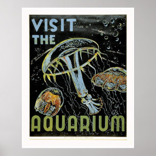 Visit the Aquarium - WPA Poster Jellies, Jellyfish