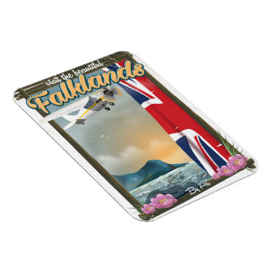 Visit the Beautiful Falklands travel poster Magnet