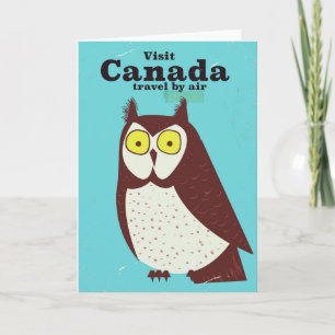 Visit the Canada Owl poster Holiday Card
