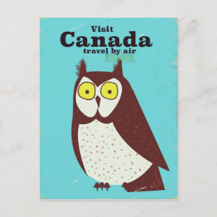 Visit the Canada Owl poster Postcard