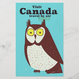 Visit the Canada Owl poster Stationery