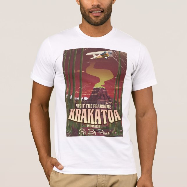 Visit the Fearsome Krakatoa Travel poster T-Shirt (Front)
