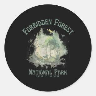 Visit The Forbidden Forest National Park Hiking Ca Classic Round Sticker