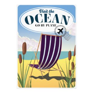 Visit the Ocean "Go by plane" Photo Print