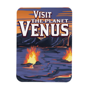 Visit the Planet Venus travel poster Magnet