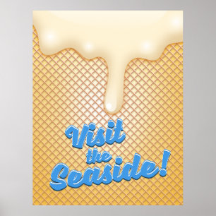 Visit the seaside poster