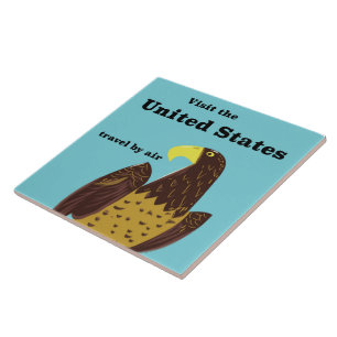 Visit the united States Travel poster Tile