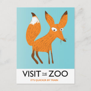 Visit the Zoo - Fox Edition Postcard