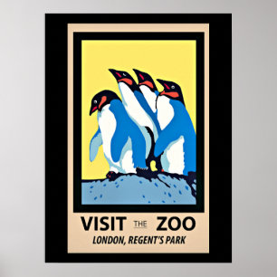 Visit the Zoo, London, Regent's Park Poster