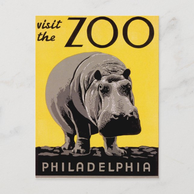Visit the Zoo Postcard (Front)