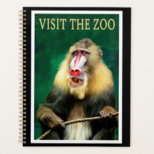 Visit the Zoo, vintage travel poster Planner